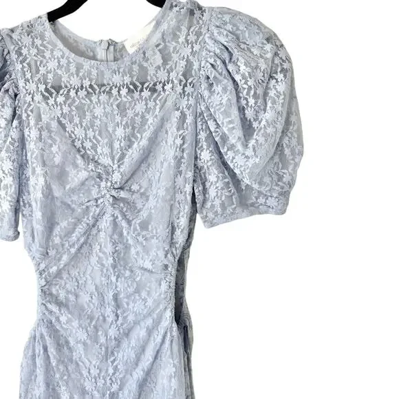 chinese dress ladies BLUE BEADED LACE PENCIL MIDI DRESS | CULT MIA